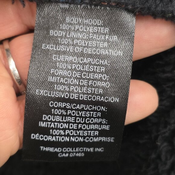 Matix Plaid Polar Fleece Hooded Sherling Jacket Sz XL - Picture 5 of 7